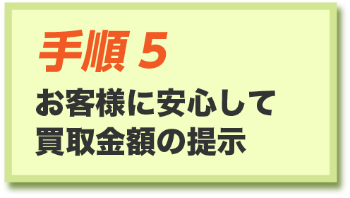 買取金額の提示